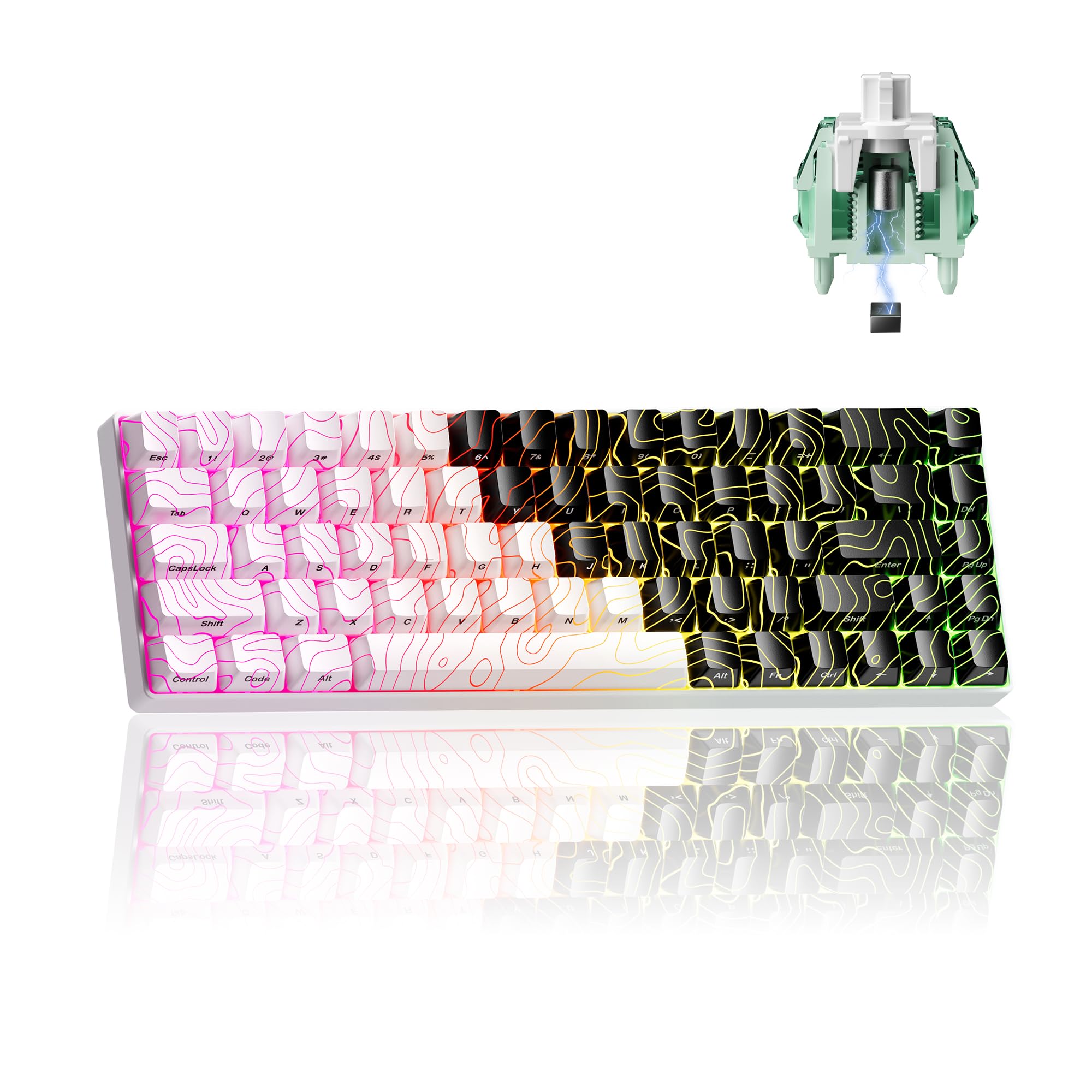Amazon.com: x XVX HE68 Pro Rapid Trigger Keyboard 60% Percent,Hall